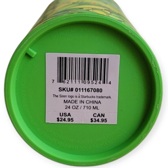 Starbucks FarmRio Banana Tumbler 24oz - Green/Yellow Design - Picture 6 of 7